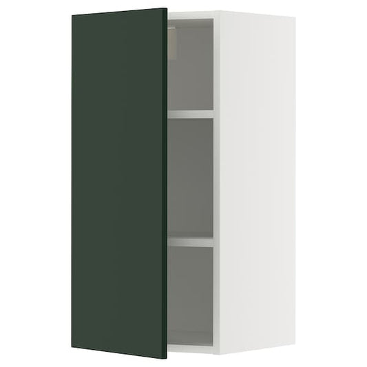 Ikea METOD - Wall cabinet with shelves, white/Havstorp deep green, 40x80 cm