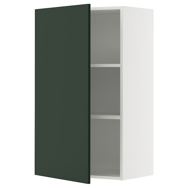 Ikea METOD - Wall cabinet with shelves, white/Havstorp deep green, 60x100 cm