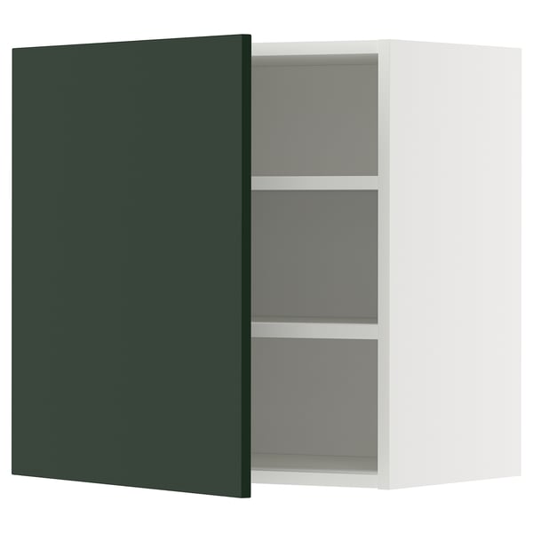 METOD - METOD Wall cabinet with shelves, white/Havstorp deep green, 60x60 cm
