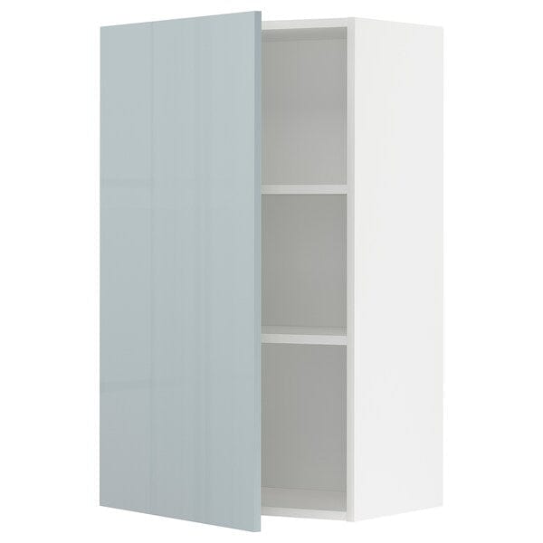 Ikea METOD - Wall cabinet with shelves, white/Kallarp light grey-blue, 60x100 cm