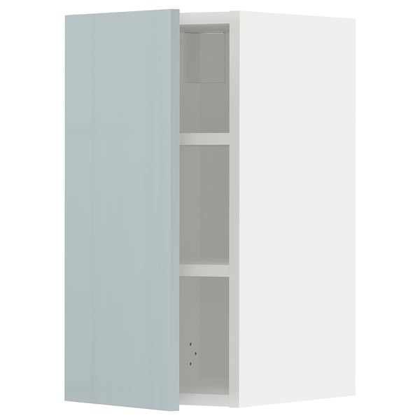 METOD - METOD Wall cabinet with shelves, white/Kallarp light grey-blue, 30x60 cm