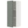 METOD - METOD Wall cabinet with shelves, white/Nickebo matt grey-green, 40x100 cm