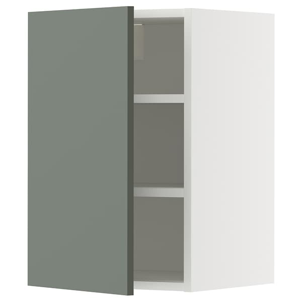 Ikea METOD - Wall cabinet with shelves, white/Nickebo matt grey-green, 40x60 cm