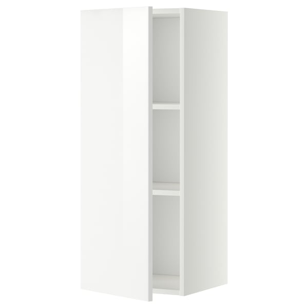 METOD - METOD Wall cabinet with shelves, white/Ringhult white, 40x100 cm