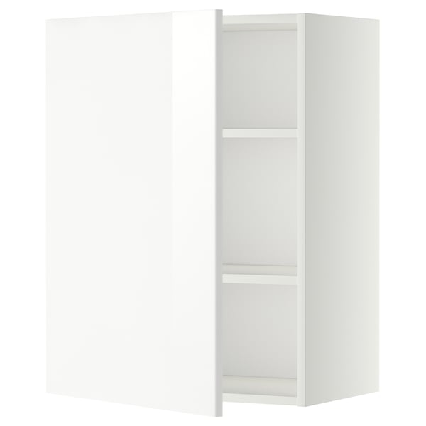 METOD wall cabinet with shelves, white/Ringhult white, 60x80 cm