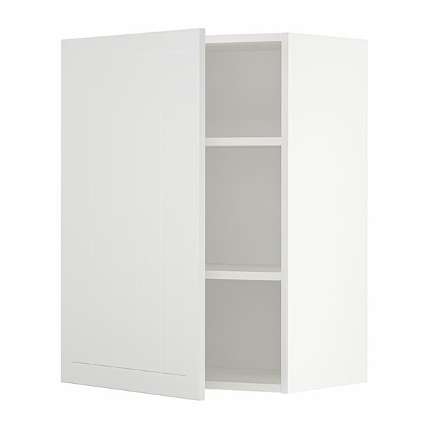 METOD wall cabinet with shelves, white/Stensund white, 60x80 cm