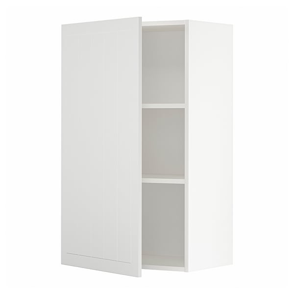 METOD wall cabinet with shelves, white/Stensund white, 60x100 cm