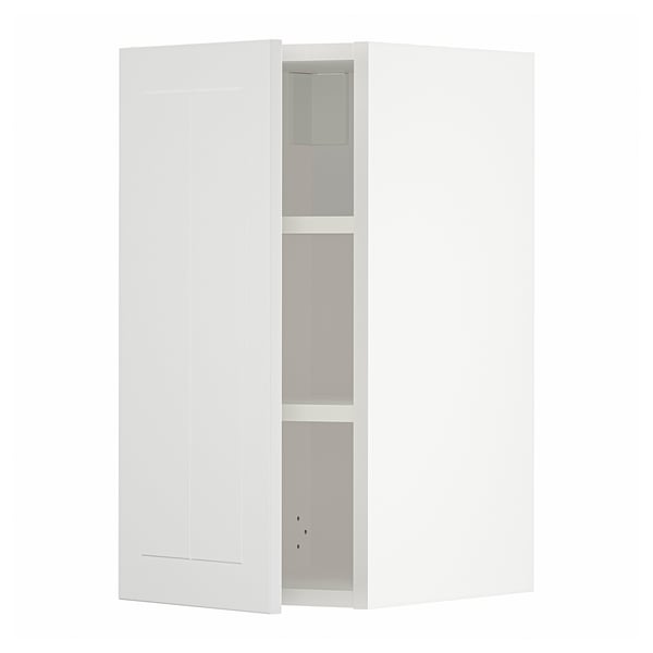 METOD wall cabinet with shelves, white/Stensund white, 30x60 cm