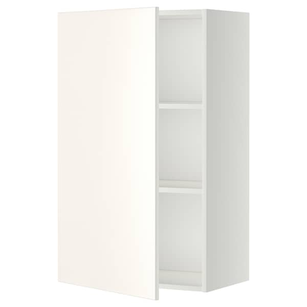 METOD - Wall cabinet with shelves, white/Veddinge white, 60x100 cm