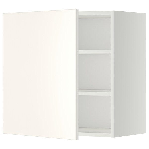 Ikea METOD - Wall cabinet with shelves, white/Veddinge white, 60x60 cm