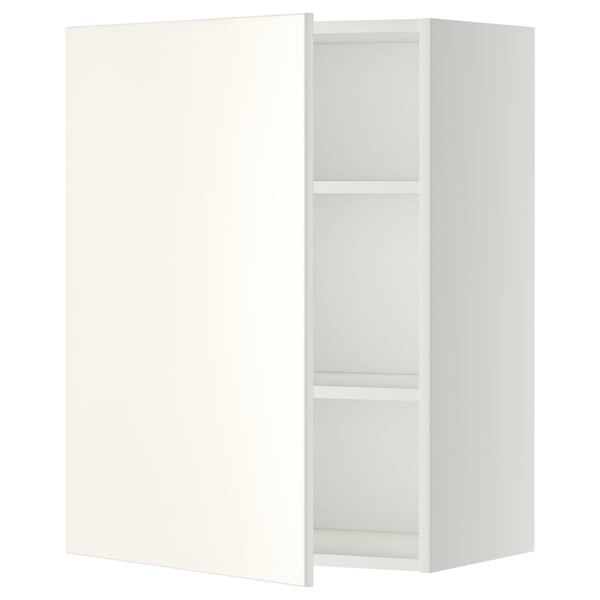 METOD wall cabinet with shelves, white/Veddinge white, 60x80 cm