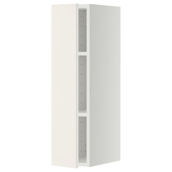 METOD wall cabinet with shelves, white/Veddinge white, 20x80 cm