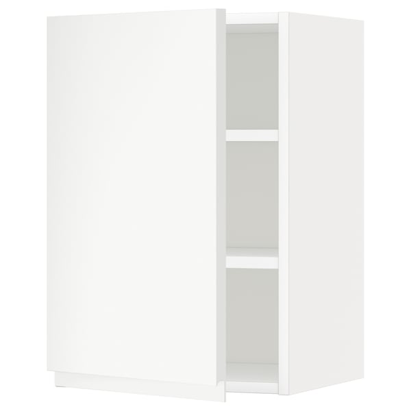 METOD wall cabinet with shelves, white/Voxtorp matt white, 40x60 cm