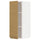 METOD - METOD Wall cabinet with shelves, white/Voxtorp oak effect, 30x80 cm
