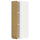 METOD - METOD Wall cabinet with shelves, white/Voxtorp oak effect, 20x80 cm