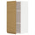 METOD - METOD Wall cabinet with shelves, white/Voxtorp oak effect, 40x80 cm