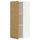 METOD - METOD Wall cabinet with shelves, white/Voxtorp oak effect, 40x100 cm