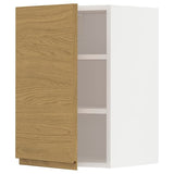 METOD wall cabinet with shelves, white/Voxtorp oak effect, 40x60 cm