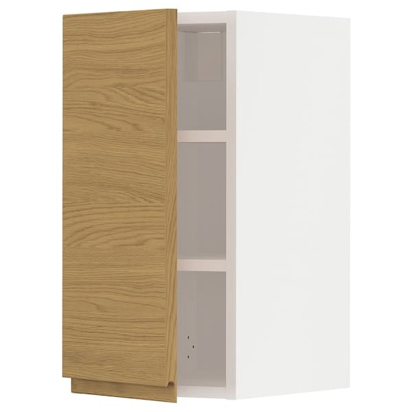 Ikea METOD - Wall cabinet with shelves, white/Voxtorp oak effect, 30x60 cm