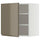 METOD wall cabinet with shelves, white/Voxtorp high-gloss dark grey-brown, 60x60 cm