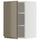 METOD wall cabinet with shelves, white/Voxtorp high-gloss dark grey-brown, 40x60 cm
