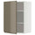 METOD wall cabinet with shelves, white/Voxtorp high-gloss dark grey-brown, 60x80 cm