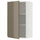 METOD wall cabinet with shelves, white/Voxtorp high-gloss dark grey-brown, 60x100 cm