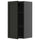 METOD - METOD Wall cabinet with shelves, black-grey/Lerhyttan black stained, 40x80 cm