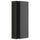 METOD - METOD Wall cabinet with shelves, black-grey/Lerhyttan black stained, 20x80 cm