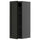 METOD - METOD Wall cabinet with shelves, black-grey/Lerhyttan black stained, 30x80 cm