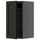 METOD - METOD Wall cabinet with shelves, black-grey/Lerhyttan black stained, 30x60 cm