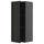 METOD - METOD Wall cabinet with shelves, black-grey/Lerhyttan black stained, 40x100 cm