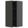 METOD - METOD Wall cabinet with shelves, black-grey/Nickebo matt anthracite, 40x80 cm