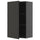 METOD - METOD Wall cabinet with shelves, black-grey/Nickebo matt anthracite, 60x100 cm
