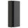METOD - METOD Wall cabinet with shelves, black-grey/Nickebo matt anthracite, 20x80 cm