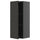 METOD - METOD Wall cabinet with shelves, black-grey/Nickebo matt anthracite, 40x100 cm