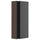 METOD - METOD Wall cabinet with shelves, black-grey/Sinarp brown, 20x80 cm