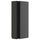 METOD - METOD Wall cabinet with shelves, black-grey/Upplöv matt anthracite, 20x80 cm