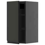 METOD wall cabinet with shelves, black-grey/Upplöv matt anthracite, 30x60 cm