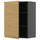 METOD - METOD Wall cabinet with shelves, black-grey/Voxtorp oak effect, 60x80 cm