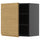 METOD - METOD Wall cabinet with shelves, black-grey/Voxtorp oak effect, 60x60 cm