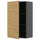 METOD - METOD Wall cabinet with shelves, black-grey/Voxtorp oak effect, 60x100 cm