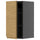 METOD - METOD Wall cabinet with shelves, black-grey/Voxtorp oak effect, 30x60 cm