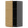 METOD - METOD Wall cabinet with shelves, black-grey/Voxtorp oak effect, 40x80 cm