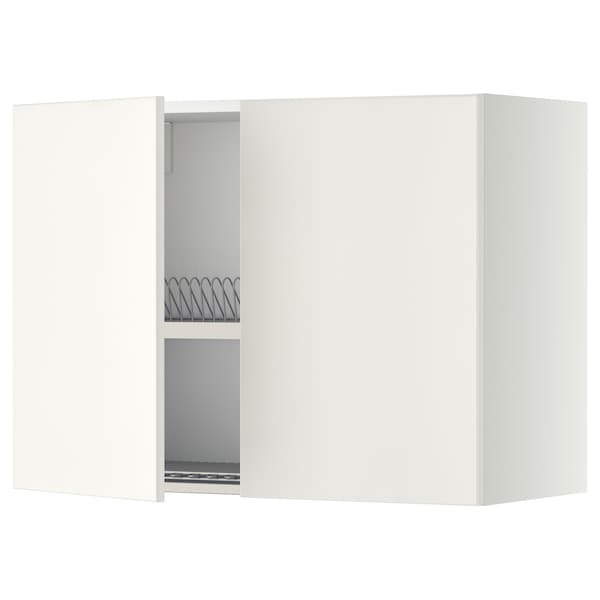 METOD - Wall unit with dish rack/2 doors , 80x60 cm