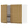 METOD - Wall unit with dish rack/2 doors, white/Voxtorp oak effect,80x60 cm