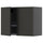 METOD Wall unit with dish rack/2 doors, black-grey/Nickebo anthracite matt, 80x60 cm