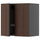 METOD Wall unit with dish rack/2 doors, black-grey/Sinarp brown, 60x60 cm