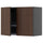 METOD Wall unit with dish rack/2 doors, black-grey/Sinarp brown, 80x60 cm
