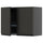 METOD Wall unit with dish rack/2 doors, black-grey/Upplöv anthracite matt, 80x60 cm